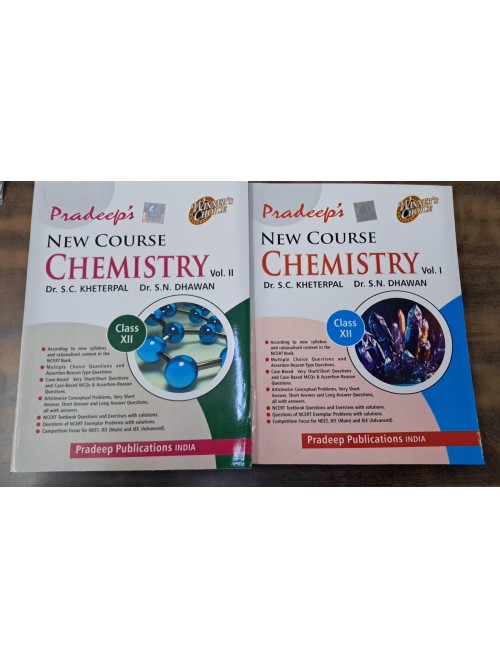 Pradeep's New Course Chemistry for Class 12 Vol. 1 & 2 (2024-25) at Ashirwad Publication